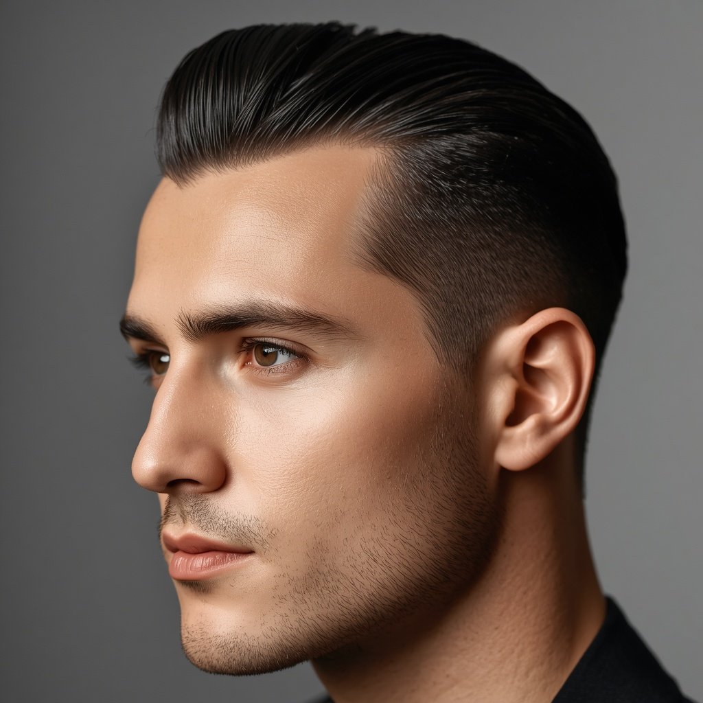 slick back haircut