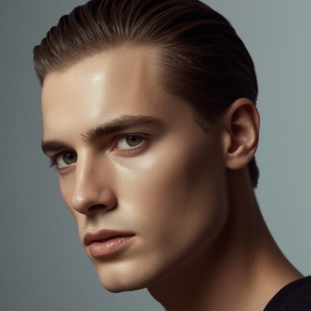 Slick Back haircut