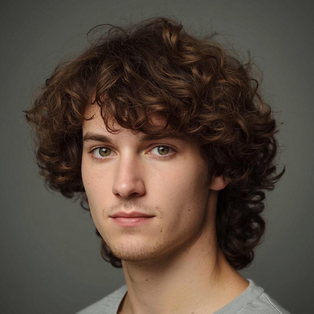Curly mullet