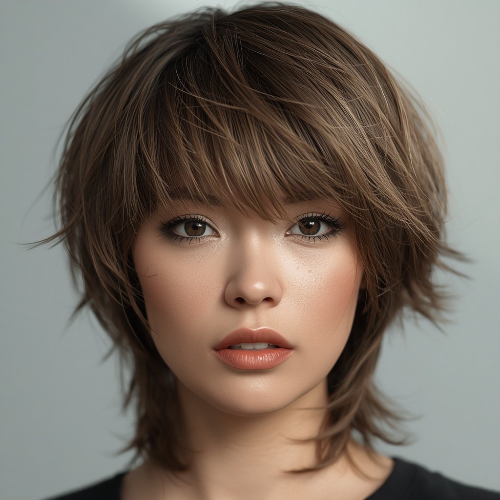 Wolfcut hairstyle