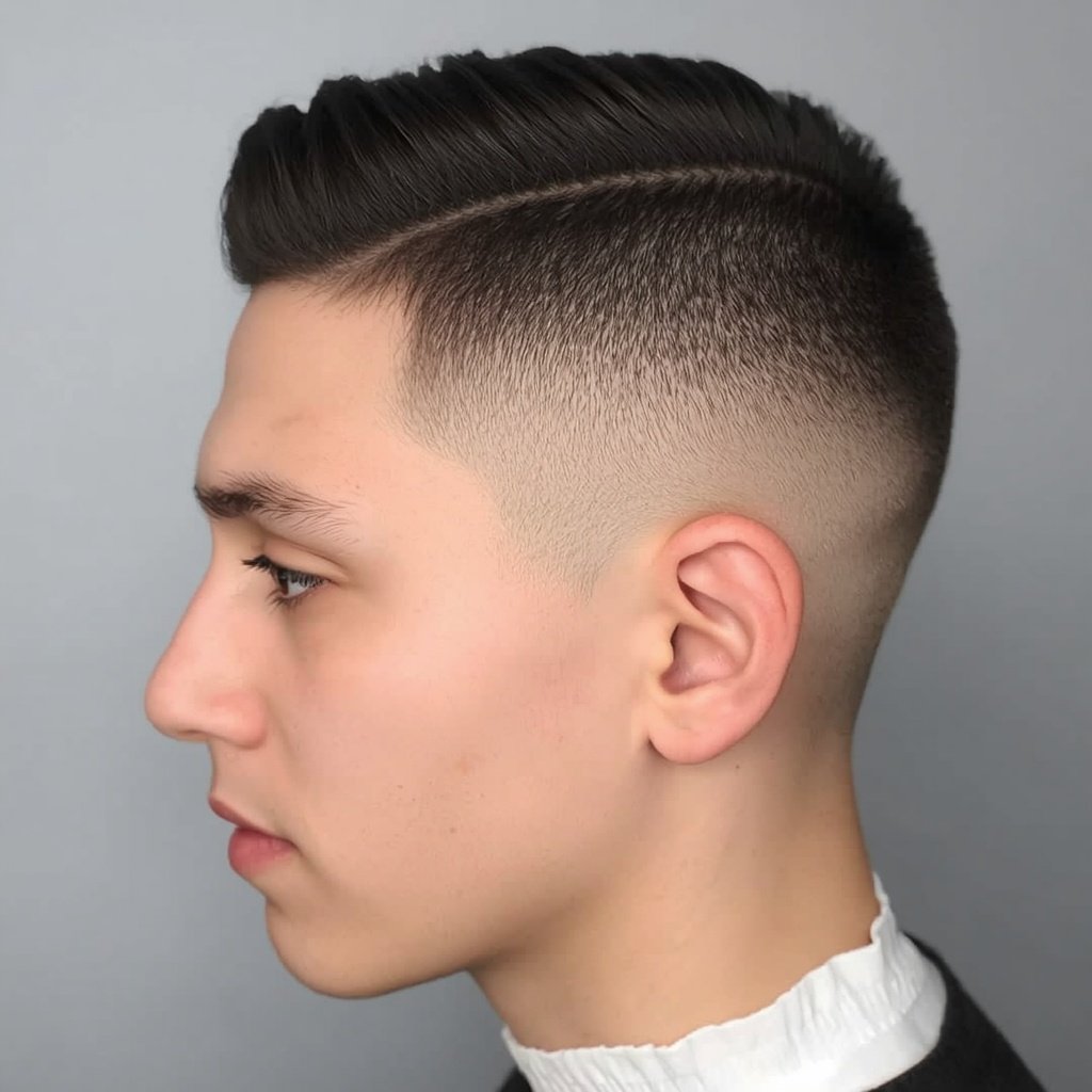 Temple fade haircut